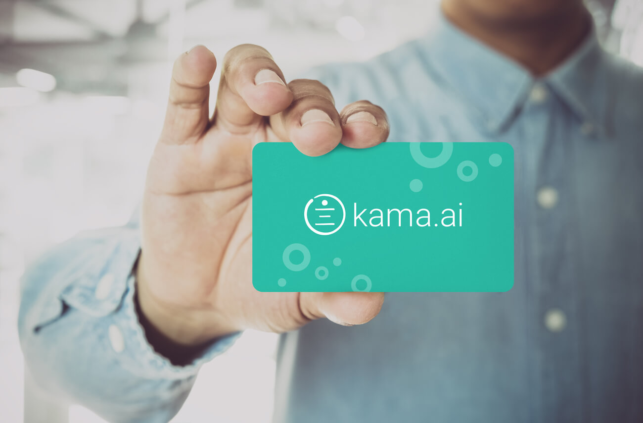 kama.ai business card design