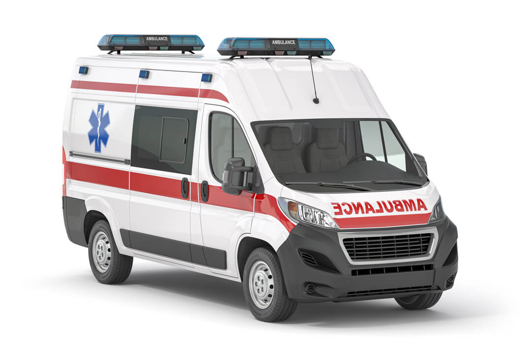 ambulance-car-isolated-white perspective view