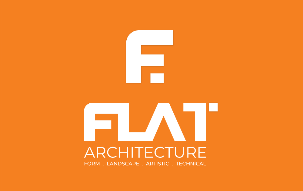 Flat architecture brand logo concept design