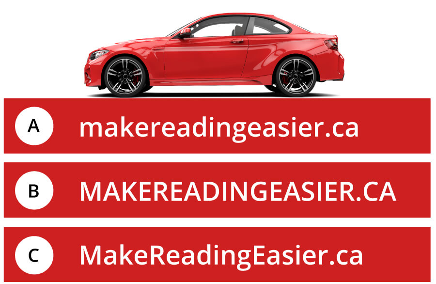 effective URL display